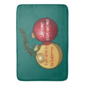 Gepersonaliseerde NO ESCAPE! Christmas Baubles-Car Badmat (Voorkant Verticaal)