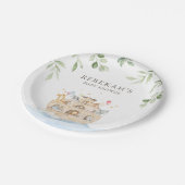 Gepersonaliseerde Noah's Ark Party Borden Papieren Bordje (Gekanteld)