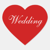 Gepersonaliseerde nodigt ballonrood uit hart sticker (Voorkant)