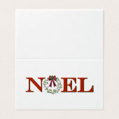 Gepersonaliseerde Noel met krans Kaart (Buitenkant ongevouwen)