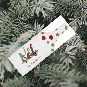 Gepersonaliseerde Noel Red & Green Christmas Snijplank