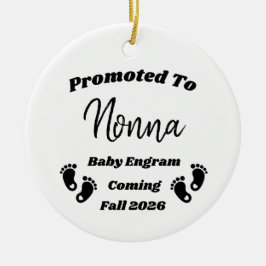 Gepersonaliseerde Nonna Baby Aankondiging Ornament