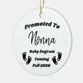 Gepersonaliseerde Nonna Baby Aankondiging Ornament (Links)