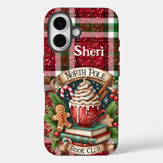 Gepersonaliseerde Noordpool Boekenclub Kerstspel Case-Mate iPhone Case (Achterkant)