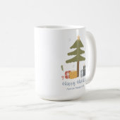 Gepersonaliseerde Noordse Kerst Kerst Keramiek Koffiemok (Voorkant rechts)