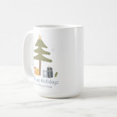 Gepersonaliseerde Noordse Kerst Kerst Keramiek Koffiemok (Voorkant links)