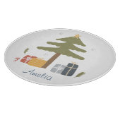 Gepersonaliseerde Noordse kerstboomvakantie Snijplank (Hoek)