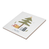 Gepersonaliseerde Noordse kerstboomvakantie Tegeltje (Zijkant)