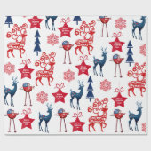 Gepersonaliseerde Noordse Kerstmis Cadeaupapier (Vlak)