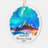 Gepersonaliseerde Noorwegen Ornament, Noorwegen Gi Keramisch Ornament (Links)