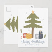 Gepersonaliseerde Nordic Christmas Holiday Flat Ka Briefkaart (Voorkant / Achterkant)