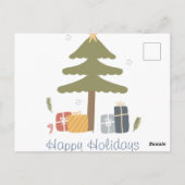 Gepersonaliseerde Nordic Christmas Holiday Flat Ka Briefkaart (Achterkant)