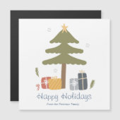 Gepersonaliseerde Nordic Christmas Holiday Magneti (Voorkant / Achterkant)