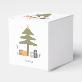 Gepersonaliseerde Nordic Christmas Tree Gift Bedankdoosjes