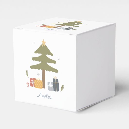Gepersonaliseerde Nordic Christmas Tree Gift Bedankdoosjes (Voorkant Zijde)
