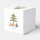 Gepersonaliseerde Nordic Christmas Tree Gift Bedankdoosjes (Achterkant)