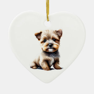 Gepersonaliseerde Norfolk Terrier Puppy Keramisch Ornament