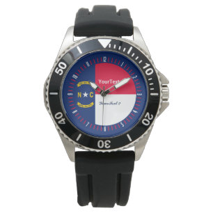 Gepersonaliseerde North Carolina State Watch Desig Horloge