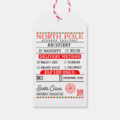 Gepersonaliseerde North Pole Express levering Cadeaulabel (Achterkant)