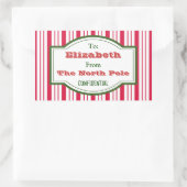 Gepersonaliseerde North Pole Gift Label Stickers (Tas)