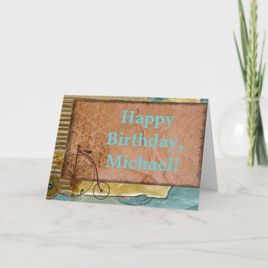 Gepersonaliseerde Nostalgische het Cirkelen Foto Kaart (Voorkant)