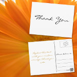 Gepersonaliseerde Nota Modern Eenvoudig Wit Dank u Briefkaart<br><div class="desc">Creëer uw eigen aangepaste,  gepersonaliseerde,  moderne elegante dank u briefkaart. Voer uw bericht in / opmerking van dank. Elegant bedankbriefje briefkaart voor gebruik op bruiloft,  huwelijksverjaardag,  verjaardag,  afstuderen,  vrijgezellenfeest,  baby shower,  feestdagen,  of een andere speciale gelegenheid gerelateerde mailings.</div>