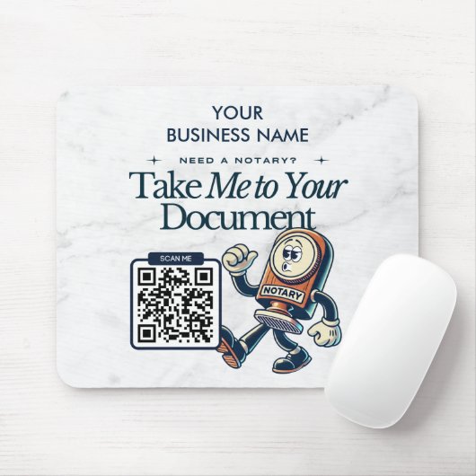 Gepersonaliseerde Notaris Public Marketing met QR- Muismat (Met muis)
