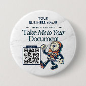 Gepersonaliseerde Notaris Public Marketing met QR- Ronde Button 7,6 Cm (Voorkant)