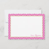 GEPERSONALISEERDE NOTE chervon patroon goud heet r Kaart (Voorkant)