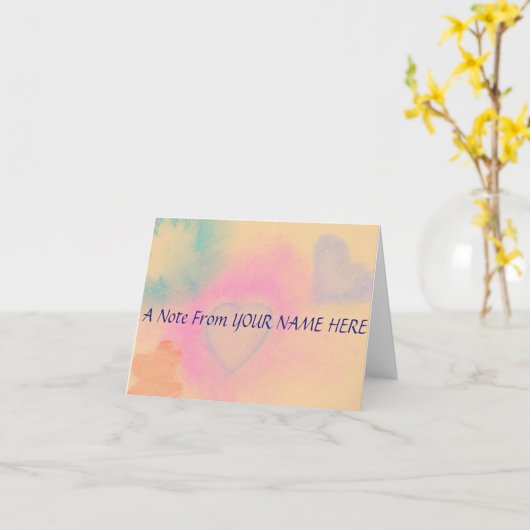 Gepersonaliseerde Notecards Kaart (Gele Bloem)