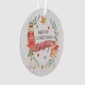Gepersonaliseerde Notenkraker Acryl Kerst Ornament (voorkant)