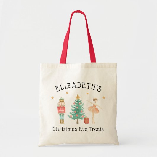 Gepersonaliseerde Notenkraker Ballerina Kerstavond Tote Bag (Voorkant)