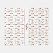 Gepersonaliseerde Notenkraker Ballet Muziek Vakant Fleece Deken (Voorkant (Horizontaal))