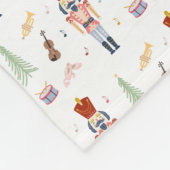 Gepersonaliseerde Notenkraker Ballet Muziek Vakant Fleece Deken (Hoek)