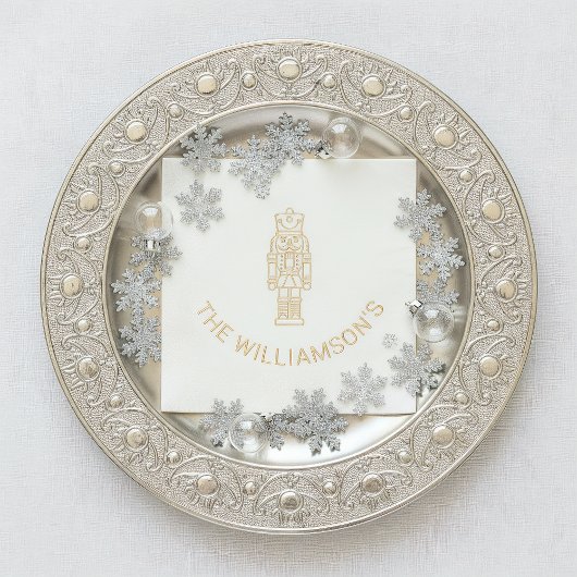 Gepersonaliseerde notenkraker Folie gestempeld ser Servetten