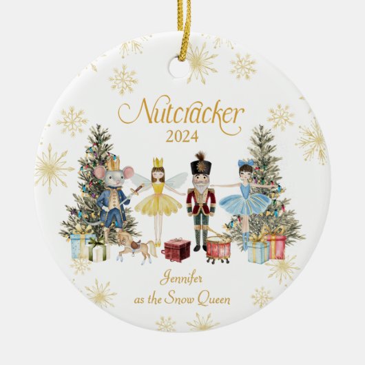 Gepersonaliseerde notenkraker keramisch ornament (Voorkant)