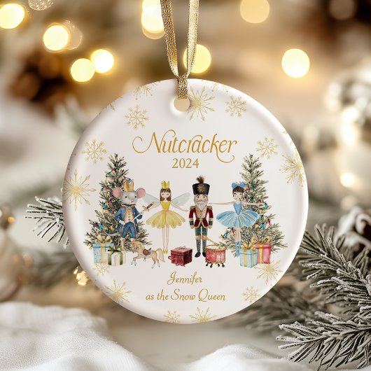 Gepersonaliseerde notenkraker keramisch ornament