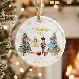 Gepersonaliseerde notenkraker keramisch ornament