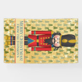 Gepersonaliseerde Notenkraker Kerstbanner Spandoek (Horizontaal)