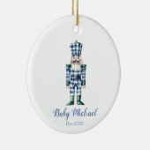 Gepersonaliseerde Notenkraker Kerstmis Pasgeboren Keramisch Ornament (Rechts)