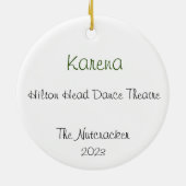 Gepersonaliseerde Notenkraker Marie Keepsake Keramisch Ornament (Achterkant)