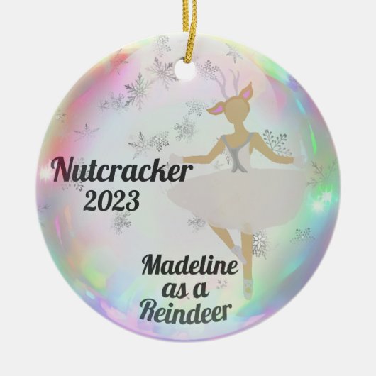 Gepersonaliseerde Notenkraker Ornament - Rendieren (Voorkant)