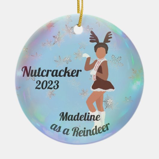 Gepersonaliseerde Notenkraker Ornament - Rendieren (Voorkant)