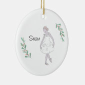 Gepersonaliseerde Notenkraker Sneeuwaandenken Keramisch Ornament (Rechts)