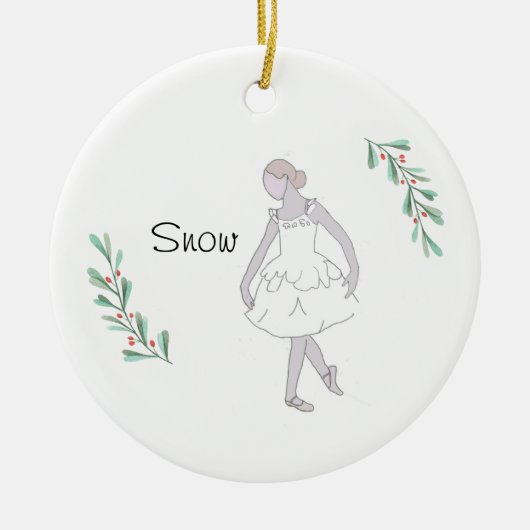 Gepersonaliseerde Notenkraker Sneeuwaandenken Keramisch Ornament (Voorkant)