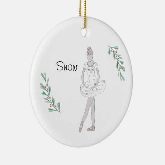 Gepersonaliseerde Notenkraker Snowball Keepsake Keramisch Ornament (Rechts)