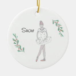 Gepersonaliseerde Notenkraker Snowball Keepsake Keramisch Ornament