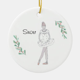 Gepersonaliseerde Notenkraker Snowball Keepsake Keramisch Ornament