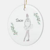 Gepersonaliseerde Notenkraker Snowball Keepsake Keramisch Ornament (Links)