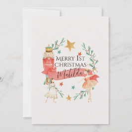 Gepersonaliseerde Notenkraker Thema Eerste Kerst K Feestdagenkaart